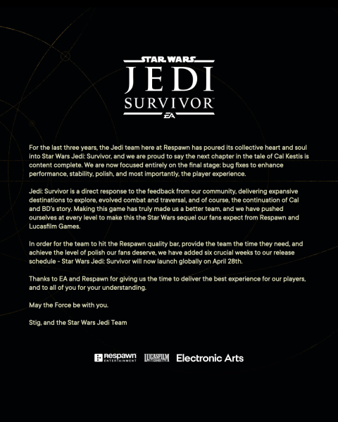 Star Wars Jedi: Survivor: все, что известно о предстоящем проекте Electronic Arts